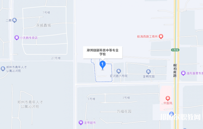 鄭州創(chuàng)新科技中等專業(yè)學(xué)校地址，乘車路線